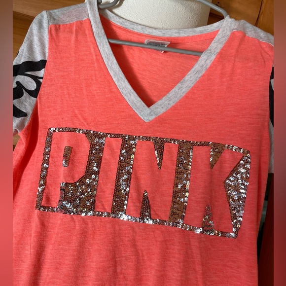 Victoria Secret “PINK” Women’s t-shirt Medium coral - Picture 4 of 7